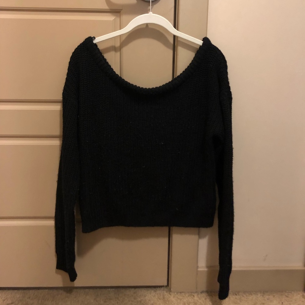 Oversized off shoulder sweater